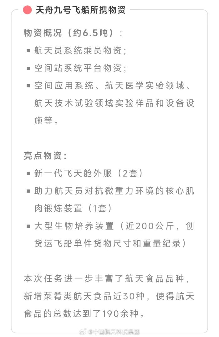 快递上门：天舟九号与中国空间站成功对接